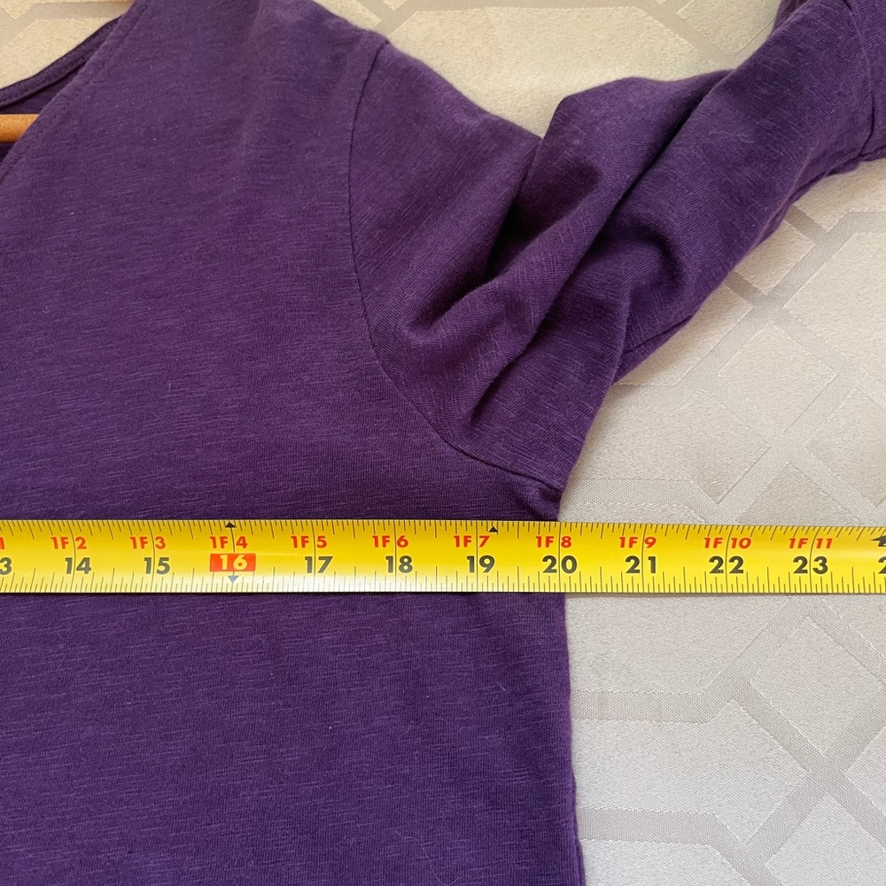 Habitat Clothes to Live In V Neck Purple Women's Top Cotton Size Small - Picture 4 of 5
